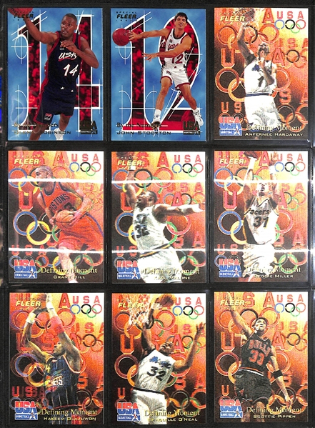 Lot of (500+) Mid to Late 1990s Basketball Cards w. Many Stars and Inserts Inc. Barkley, Malone, Hardaway, Robinson, Kemp, Pippen and More